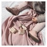 Merinolove kootud tekk 80x100 cm - Dusty Pink