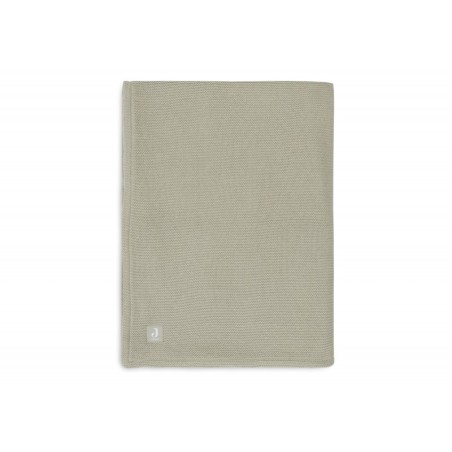 Kootud tekk 100x150 cm Basic Knit Olive Green/Fleece