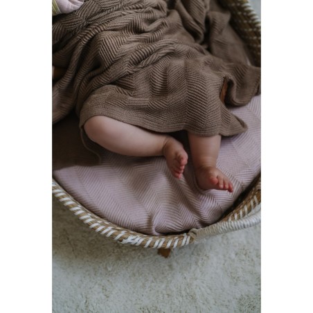 Kootud bambus beebitekk 80x90 cm, toffee