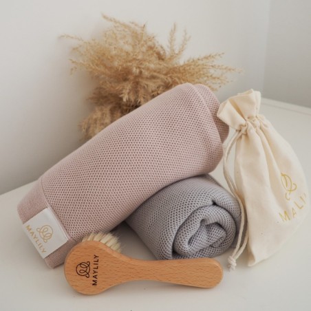 Bambus kerge kootud tekk 90x90 cm, hall