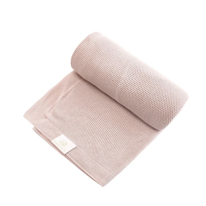 Bambus kerge kootud tekk, roosa