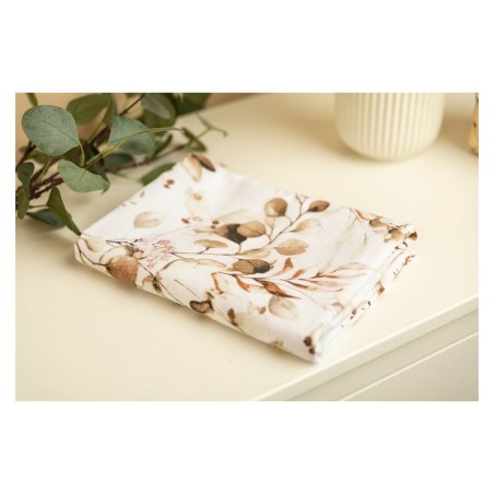 MUSLIIN TEKK EUKALYPTUS / VALGE 80x100cm