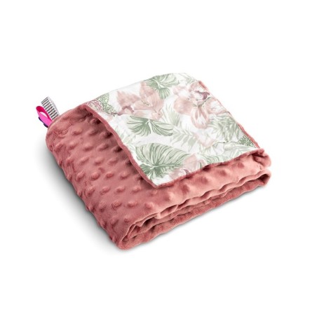 Minky beebitekk– retro roosad palmid