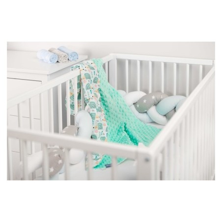 Minky tekk - siilid mint 75x100 cm