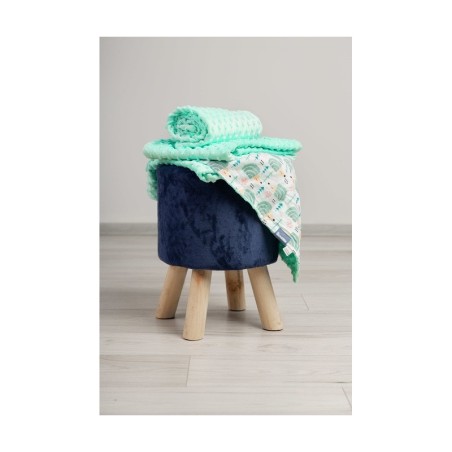 Minky tekk - siilid mint 75x100 cm