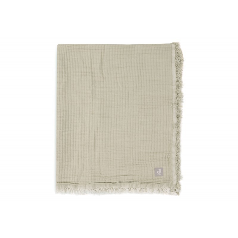 Beebitekk 75x100cm Fringe Olive Green/Ivory GOTS