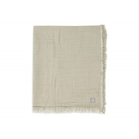 Beebitekk 75x100cm Fringe Olive Green/Ivory GOTS