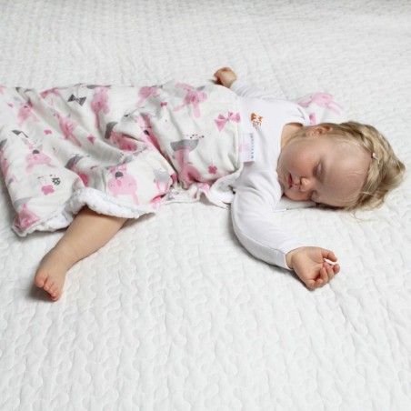 Beebitekk bambus/minky 95x75 cm, bunnies / beež