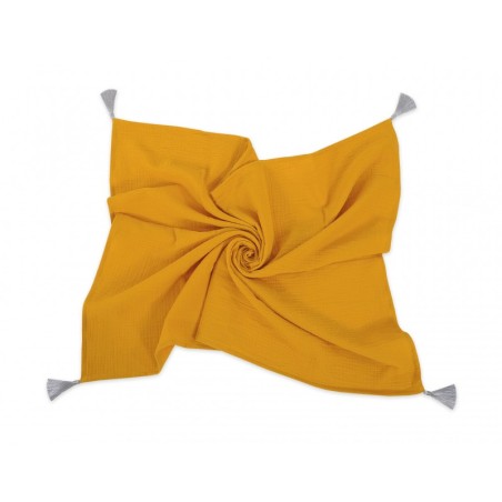 Õhuke musliin tekk 75x100 cm - sinepikollane