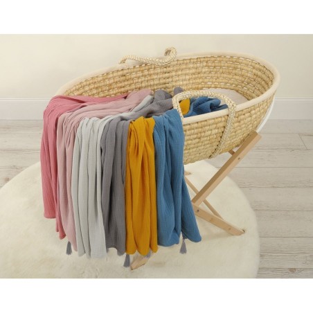 Õhuke musliin tekk 75x100 cm - pastell pink