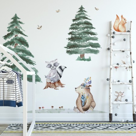 Seinakleebis karu, hiir, orav ja pesukaru XL-suurus