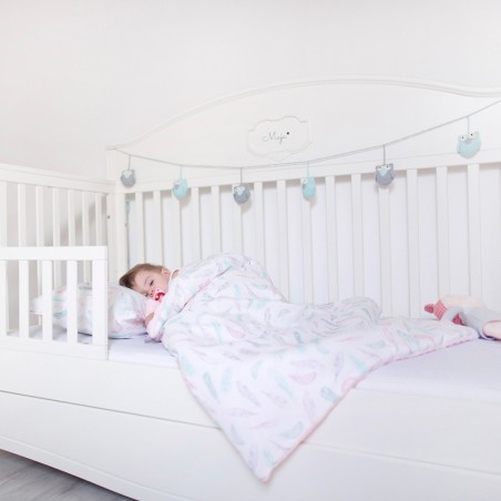 Soe tekk 75x100 cm, bambus/minky, stones pink / silver