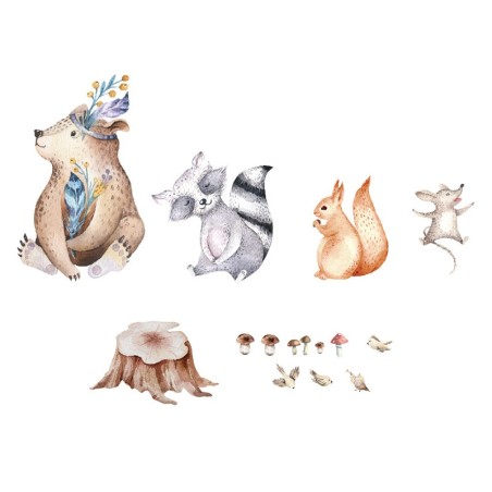 Seinakleebis karu, hiir, orav ja pesukaru L-suurus