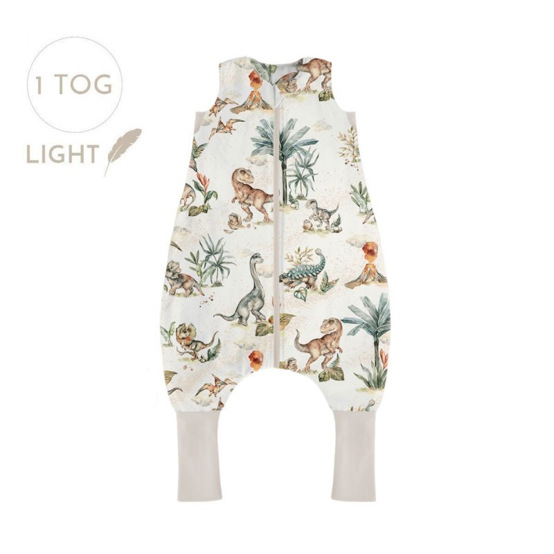 Õhem magamiskott jalaotstega 1 TOG, M (3-5 a) World of dinosaurs