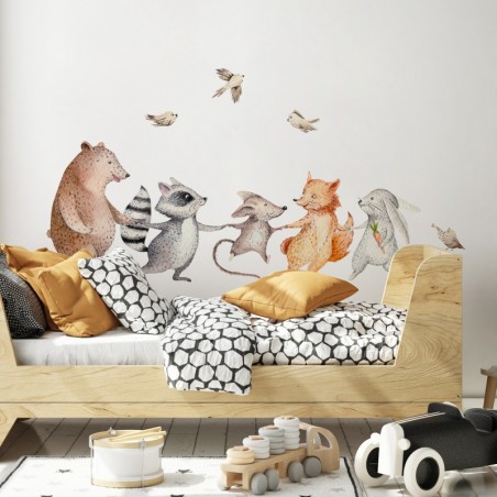 Seinakleebis XL rõõmsad metsaloomad