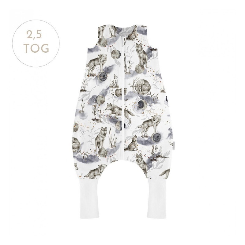 Magamiskott jalaotstega TOG 2,5, XS (6-12 kuud) Wolf Moonlight