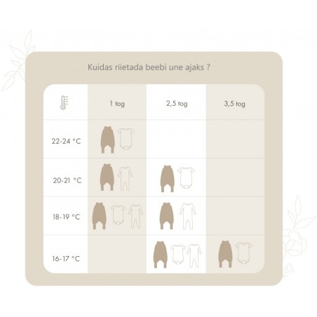 Magamiskott jalaotstega TOG 2,5, L (5+ a) boho