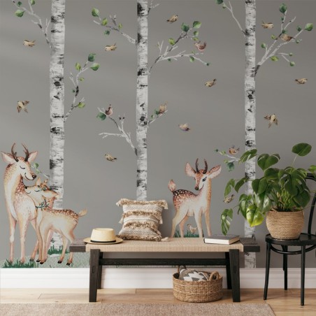 Seinakleebis kased ja hirved komplekt