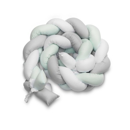 Punutud voodipehmendus 210 cm – piparmünt