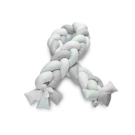 Punutud voodipehmendus 210 cm – piparmünt