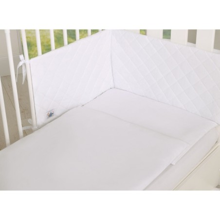 Tepitud voodipehmendus, valge