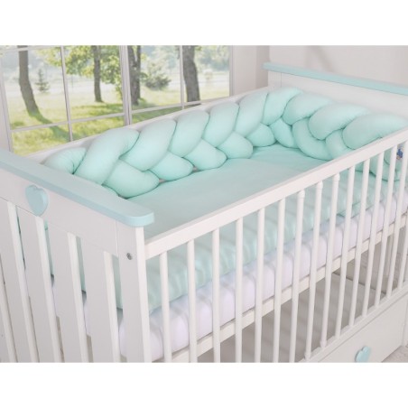 Punutud voodipehmendus 180 cm, mint