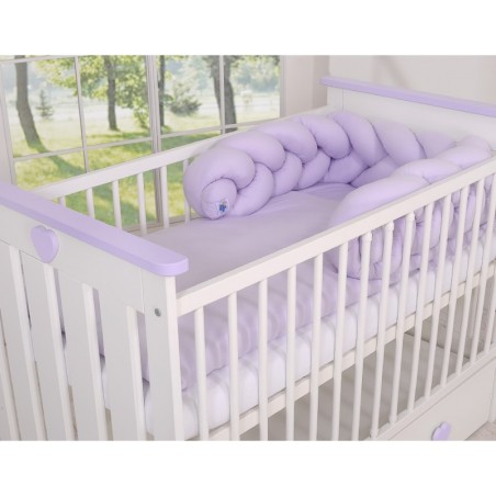 Punutud voodipehmendus 180 cm, lilla