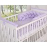 Punutud voodipehmendus 180 cm, lilla
