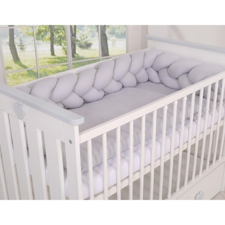 Punutud voodipehmendus 180 cm, hall