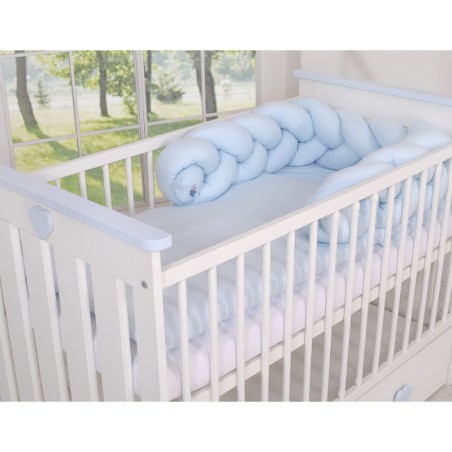 Punutud voodipehmendus 180 cm, sinine