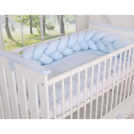 Punutud voodipehmendus 180 cm, sinine