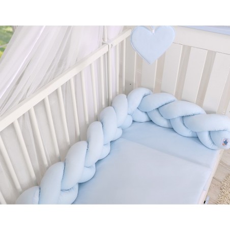 Punutud voodipehmendus 180 cm, sinine