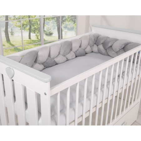 Punutud voodipehmendus Minky 180 cm, hall