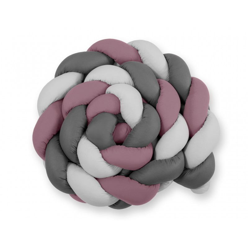 Punutud voodipehmendus XXL 360 cm, pastell violett/hall/antratsiit