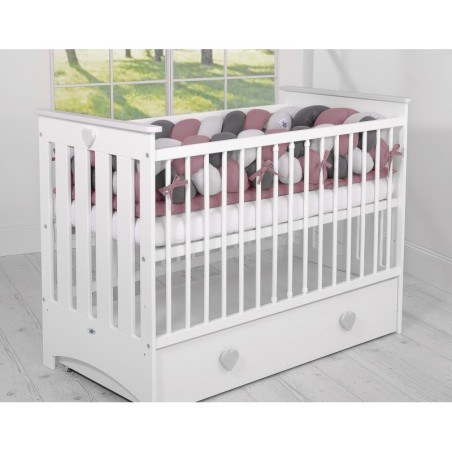 Punutud voodipehmendus XXL 360 cm, pastell violett/hall/antratsiit