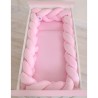 Punutud voodipehmendus XXL 360 cm, roosa