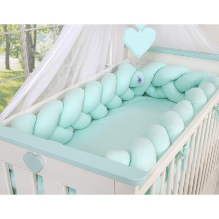 Punutud voodipehmendus XXL 360 cm, mint