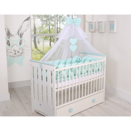 Punutud voodipehmendus XXL 360 cm, mint