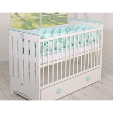 Punutud voodipehmendus XXL 360 cm, mint