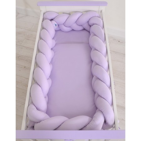 Punutud voodipehmendus XXL 360 cm, lilla