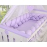 Punutud voodipehmendus XXL 360 cm, lilla