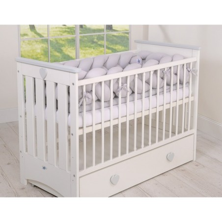 Punutud voodipehmendus XXL 360 cm, hall