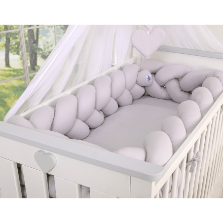 Punutud voodipehmendus XXL 360 cm, hall