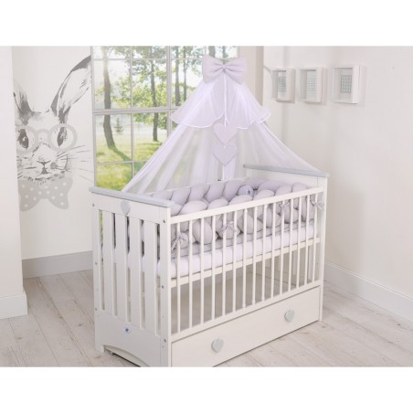 Punutud voodipehmendus XXL 360 cm, hall