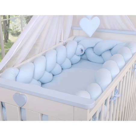 Punutud voodipehmendus XXL 360 cm, sinine