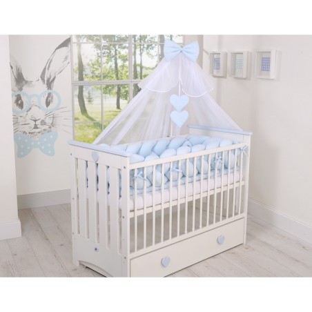 Punutud voodipehmendus XXL 360 cm, sinine