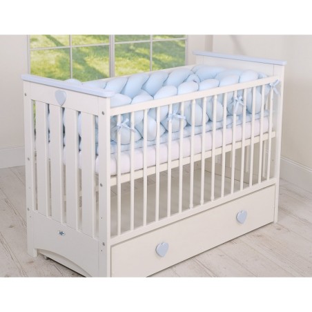 Punutud voodipehmendus XXL 360 cm, sinine