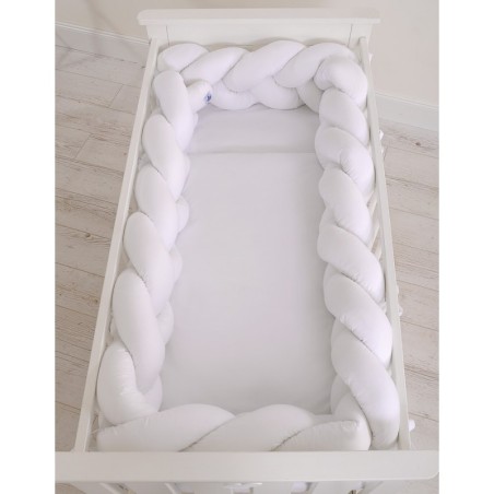 Punutud voodipehmendus XXL 360 cm, valge