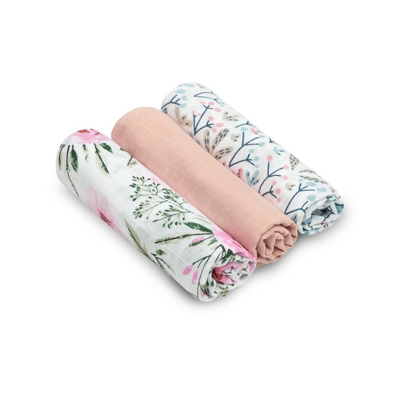 Musliin lapid 3-pakk – roosa