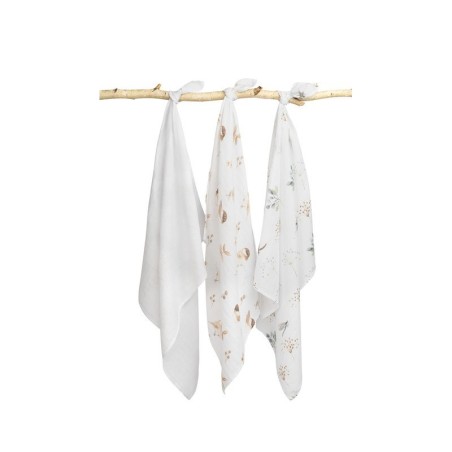 Musliin lapid 70x80 cm 3-pakk – VALGE